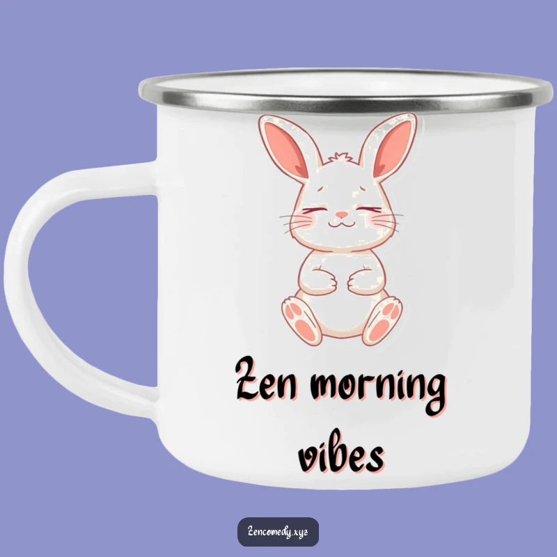 Funny Rabbit Meditation Camping Mug: Durable Peaceful Rabbit Cup, Great Funny Gift Outdoors