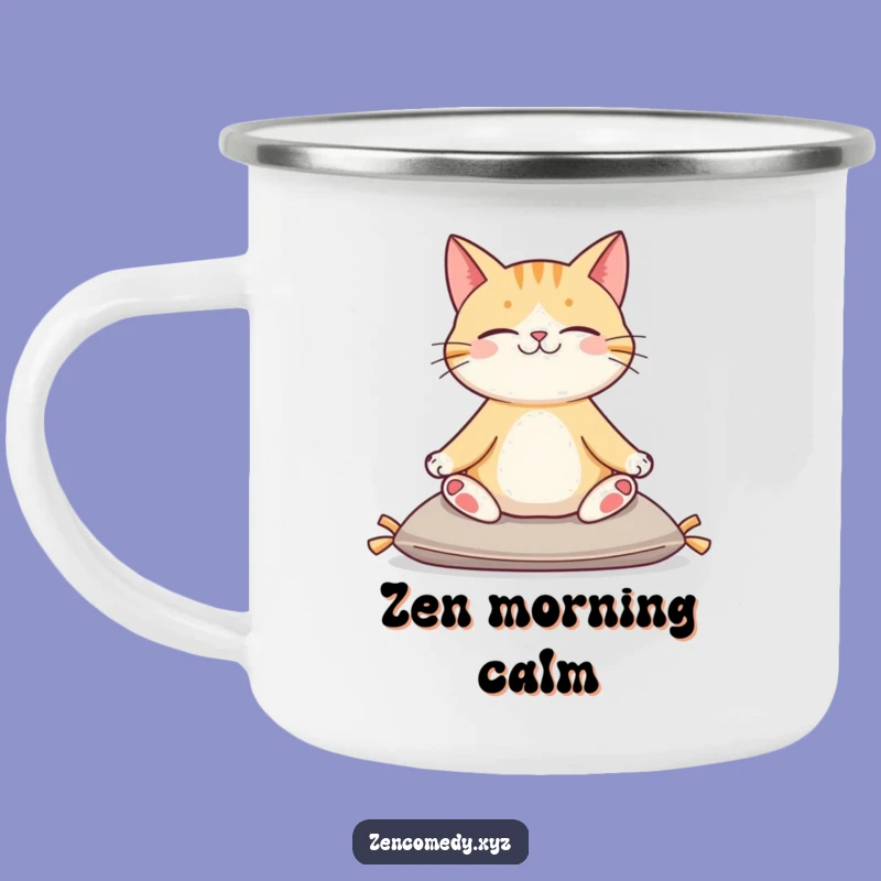 Funny Cat Yoga Camping Mug: Durable Serene Cat Cup, Great Funny Gift Outdoors