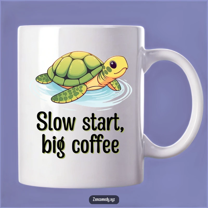 Funny Brave Turtle Pool Mug: Sip Your Morning with Slow & Steady Humor