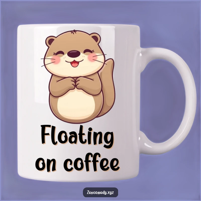 Funny Otter Mug: Cheerful Floating Fun, Perfect Gift for Otter Lovers