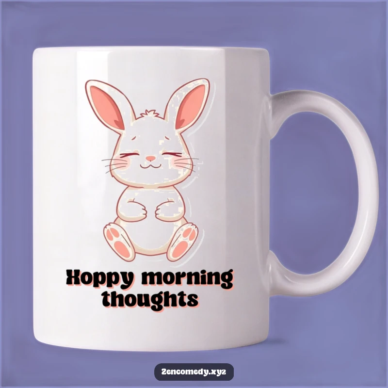 Funny Rabbit Meditation Mug: Peaceful Rabbit Pose Design, Perfect Funny Gift for Calm