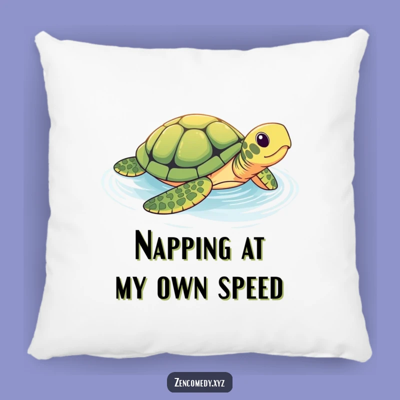 Funny Brave Turtle Pool Pillow: Relax with Slow & Steady Humorous Comfort