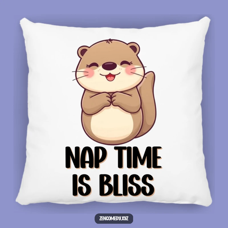 Funny Otter Pillow: Cozy Cheerful Floating, Perfect Accent Gift