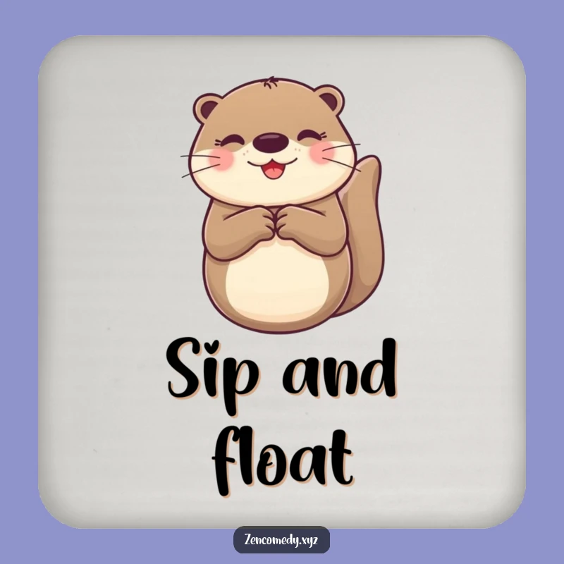 Funny Otter Coasters: Cheerful Protection, Perfect Gift Set