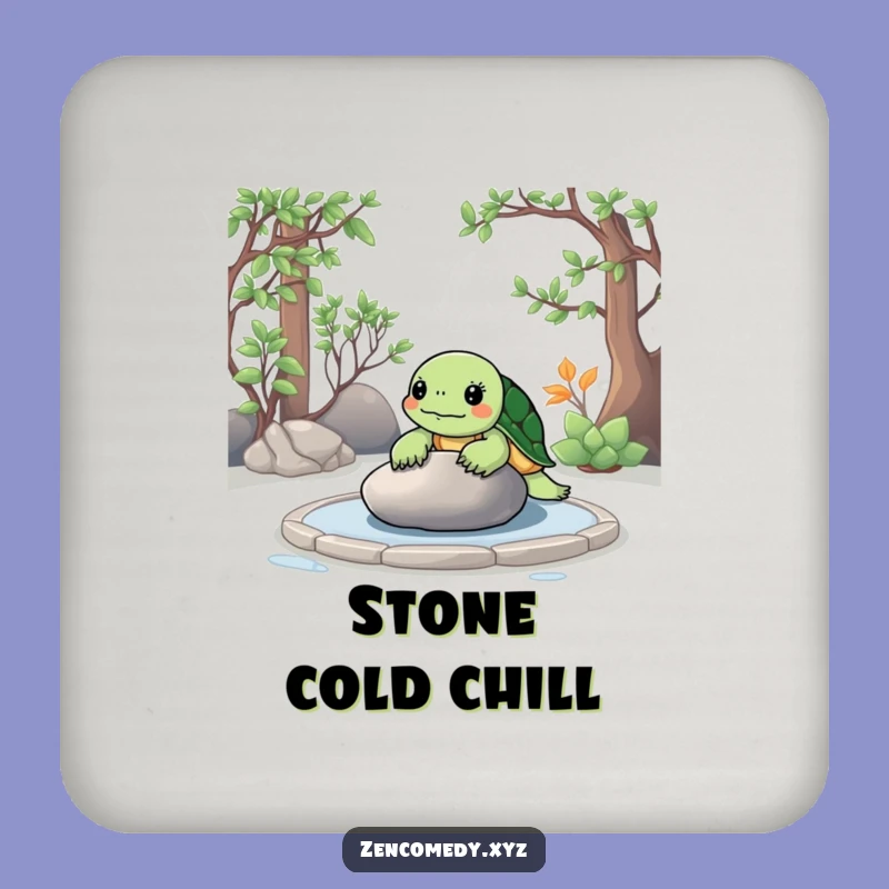 Funny Zen Turtle Coasters: Protect Surfaces Calmly, Perfect Gift Set