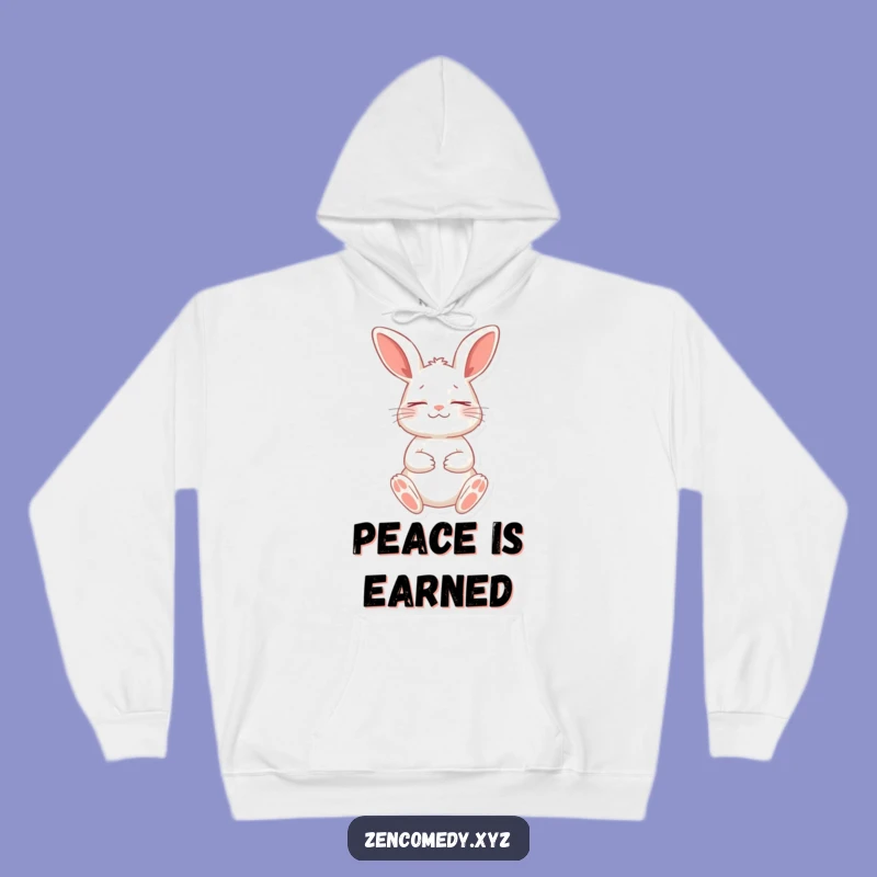 Funny Rabbit Meditation Hoodie: Cozy Peaceful Rabbit Sweatshirt, Ultimate Funny Gift Choice