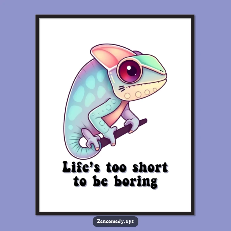 Free Printable Wall Art: Chameleon Gradient - Humorous Downloadable Art for Home