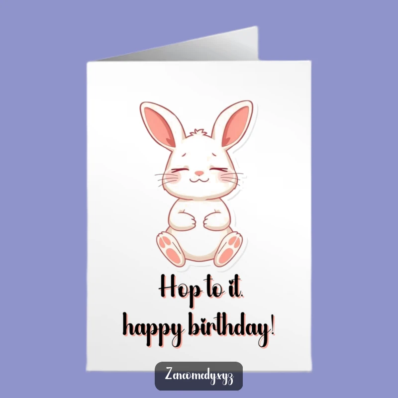 Free Printable Birthday Card: Zen Rabbit Meditation - Downloadable Gift