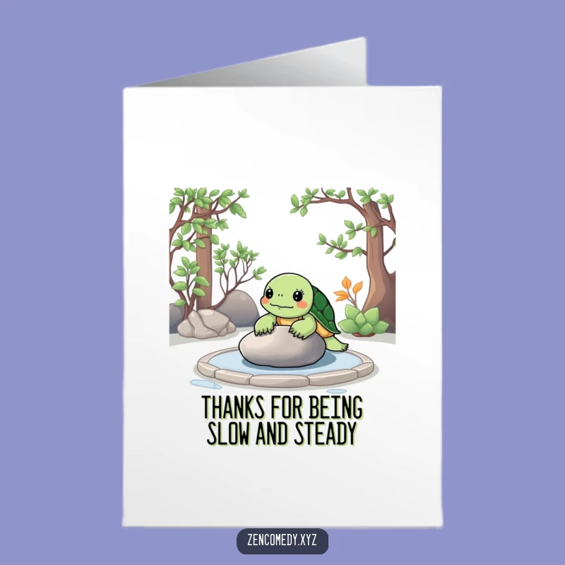 Free Printable Thank You Card: Turtle's Zen Gratitude Gift