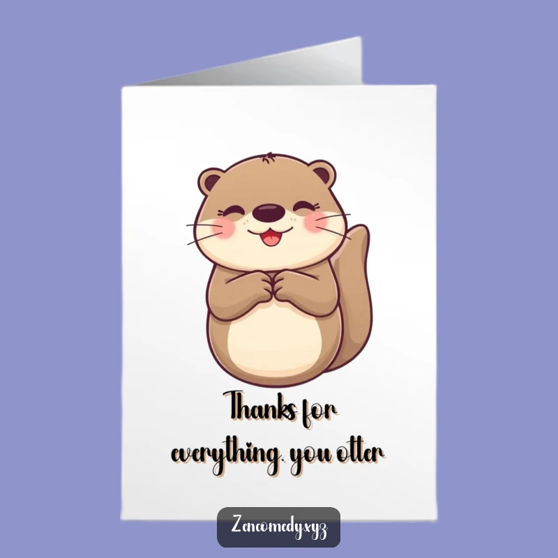 Free Printable Thank You Card: Otter's Grateful Float Gift