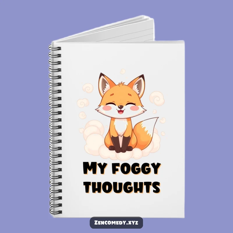 Funny Fox Notebook: Misty Clouds Journal, Ideal Funny Gift