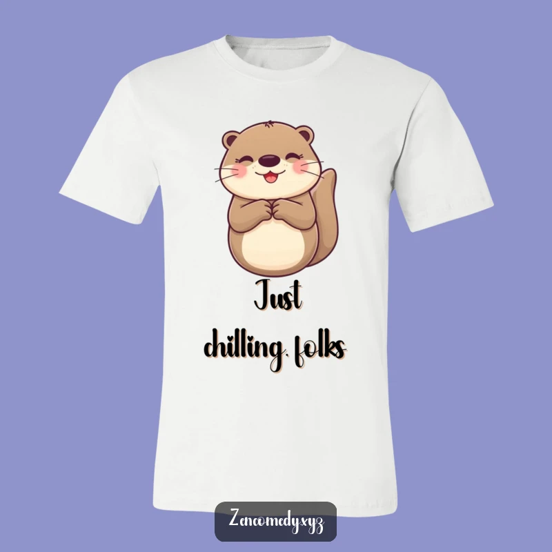 Funny Otter T-Shirt: Cheerful Floating Design, Perfect Casual Gift