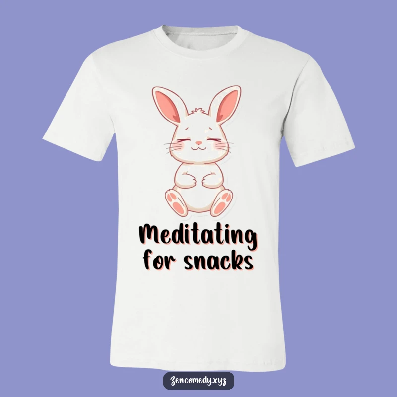 Funny Rabbit Meditation T-Shirt: Calm Rabbit Pose Tee, Ideal Funny Gift for Mindfulness